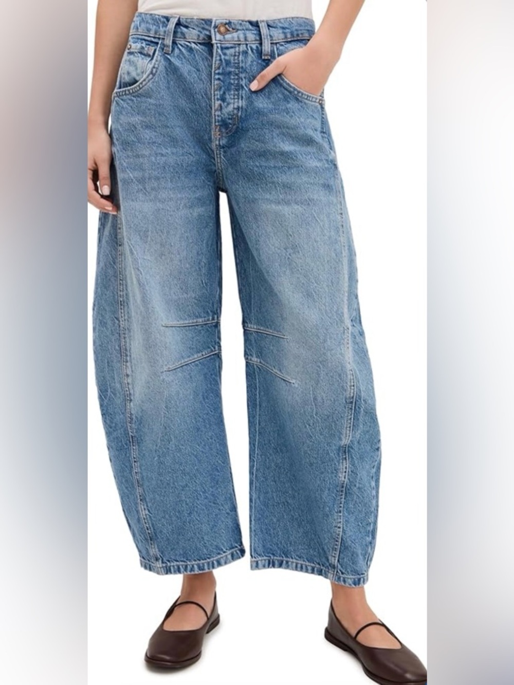We The Free barrel Blue Denim Jeans